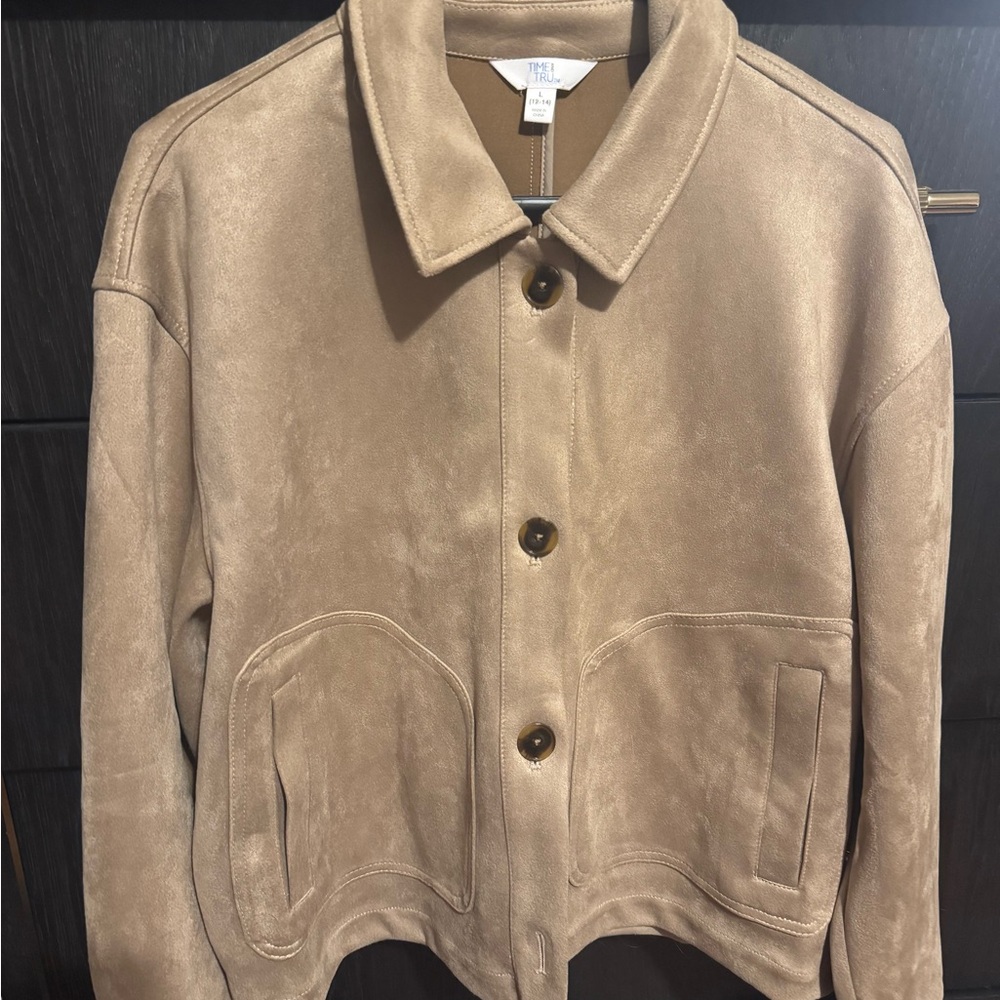Women’s beige suede jacket